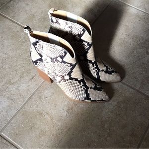 Marc Fisher Embossed Heeled Booties